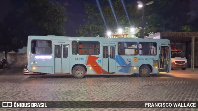 Viação Siará Grande 14315 na cidade de Fortaleza, Ceará, Brasil, por FRANCISCO WALLACE. Número da foto: #13123512.