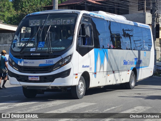 Auto Ônibus Alcântara 3.091 na cidade de São Gonçalo, Rio de Janeiro, Brasil, por Cleiton Linhares. Número da foto: #13126180.