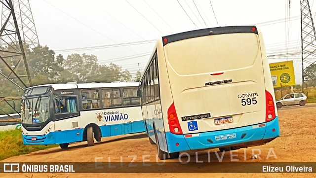 Empresa de Transporte Coletivo Viamão 595 na cidade de Viamão, Rio Grande do Sul, Brasil, por Elizeu Oliveira. Número da foto: #13127991.
