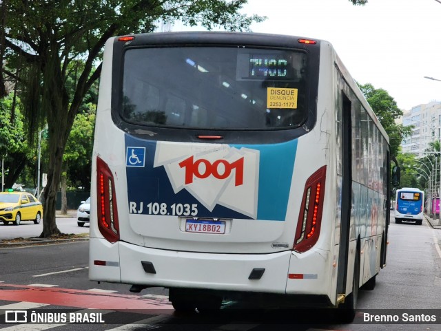 Auto Viação 1001 RJ 108.1035 na cidade de Rio de Janeiro, Rio de Janeiro, Brasil, por Brenno Santos. Número da foto: #13125905.