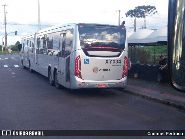 Transporte Coletivo Glória XY034 na cidade de Curitiba, Paraná, Brasil, por Cadmiel Pedroso. Número da foto: #13125975.