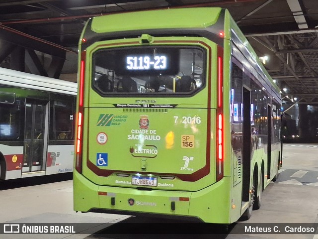 Viação Campo Belo 7 2016 na cidade de São Paulo, São Paulo, Brasil, por Mateus C.  Cardoso. Número da foto: #13126559.