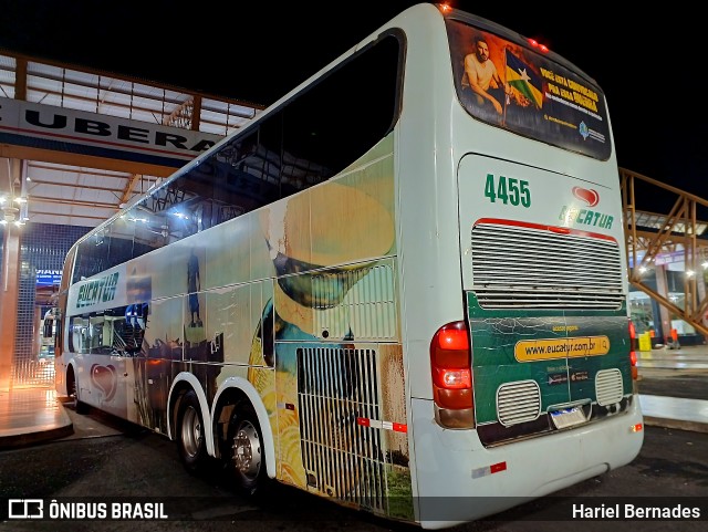 Eucatur - Empresa União Cascavel de Transportes e Turismo 4455 na cidade de Uberaba, Minas Gerais, Brasil, por Hariel Bernades. Número da foto: #13125505.