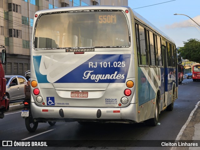 Auto Ônibus Fagundes RJ 101.025 na cidade de Niterói, Rio de Janeiro, Brasil, por Cleiton Linhares. Número da foto: #13126168.
