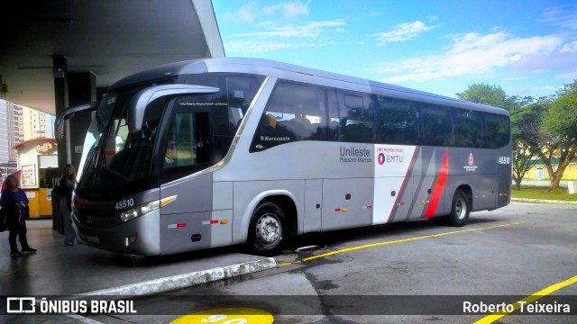 Empresa de Ônibus Pássaro Marron 45510 na cidade de Mogi das Cruzes, São Paulo, Brasil, por Roberto Teixeira. Número da foto: #13126872.
