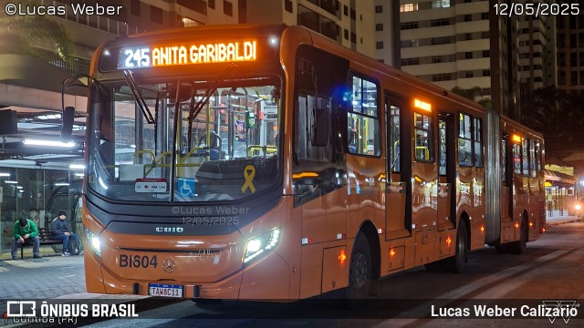 Transporte Coletivo Glória BI604 na cidade de Curitiba, Paraná, Brasil, por Lucas Weber Calizario. Número da foto: #13126257.