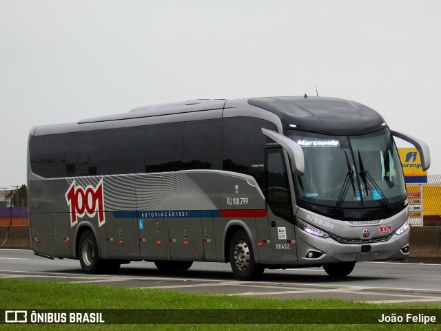 Auto Viação 1001 RJ 108.799 na cidade de Lorena, São Paulo, Brasil, por João Felipe. Número da foto: #13126167.