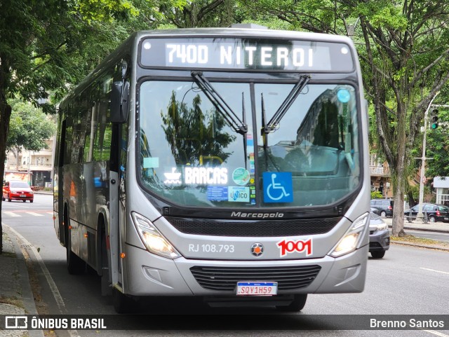 Auto Viação 1001 RJ 108.793 na cidade de Rio de Janeiro, Rio de Janeiro, Brasil, por Brenno Santos. Número da foto: #13125889.