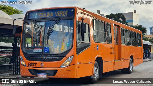 Transporte Coletivo Glória BI011 na cidade de Curitiba, Paraná, Brasil, por Lucas Weber Calizario. Número da foto: #13126249.