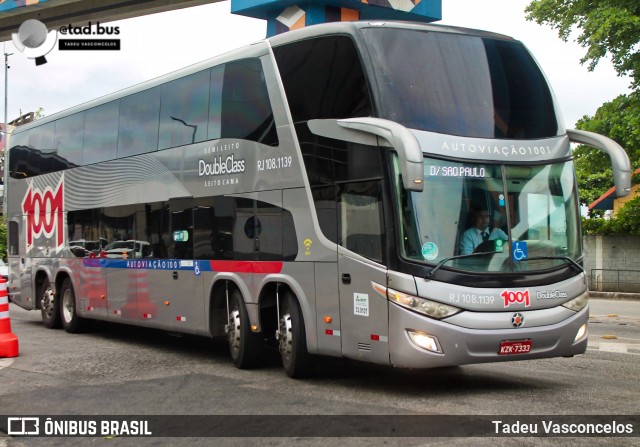 Auto Viação 1001 RJ 108.1139 na cidade de Rio de Janeiro, Rio de Janeiro, Brasil, por Tadeu Vasconcelos. Número da foto: #13128857.