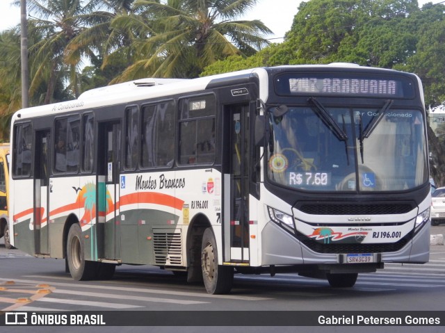 Viação Montes Brancos RJ 196.001 na cidade de Araruama, Rio de Janeiro, Brasil, por Gabriel Petersen Gomes. Número da foto: #13130183.