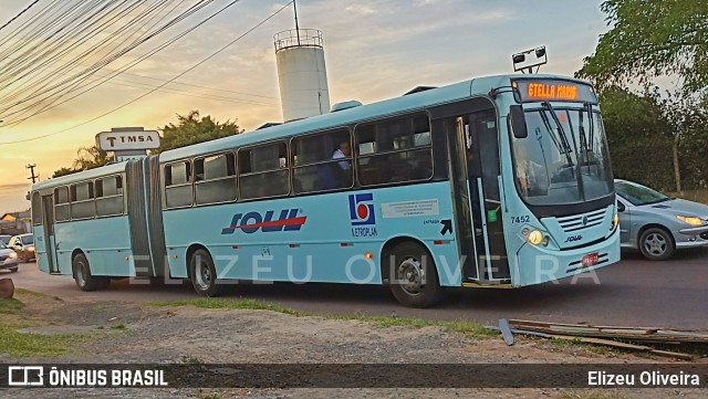 SOUL - Sociedade de Ônibus União Ltda. 7452 na cidade de Porto Alegre, Rio Grande do Sul, Brasil, por Elizeu Oliveira. Número da foto: #13128614.