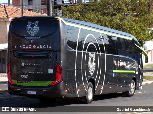 Viação Garcia 92101 na cidade de Ponta Grossa, Paraná, Brasil, por Gabriel Guachineski. Número da foto: #13130544.