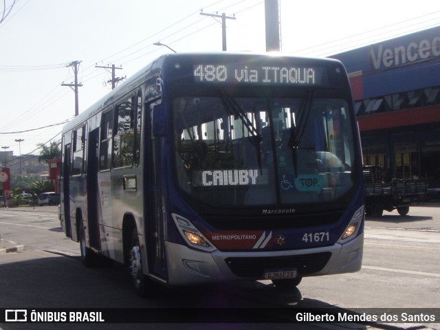 Radial Transporte Coletivo 41.671 na cidade de Itaquaquecetuba, São Paulo, Brasil, por Gilberto Mendes dos Santos. Número da foto: #13128207.