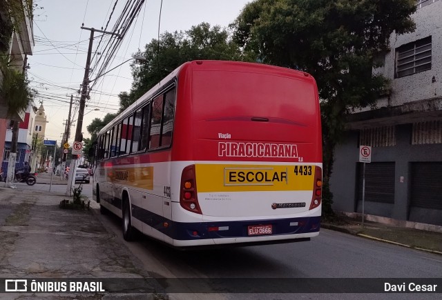 Viação Piracicabana 4433 na cidade de Santos, São Paulo, Brasil, por Davi Cesar. Número da foto: #13130254.