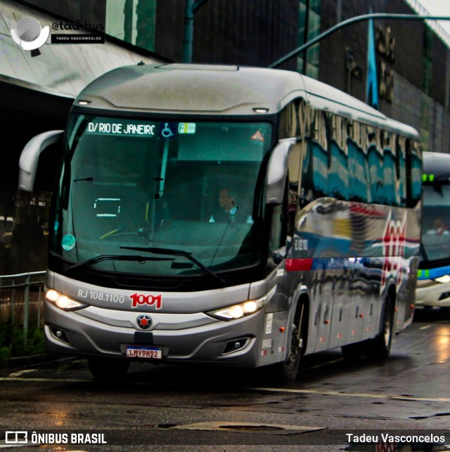 Auto Viação 1001 RJ 108.1100 na cidade de Rio de Janeiro, Rio de Janeiro, Brasil, por Tadeu Vasconcelos. Número da foto: #13128849.