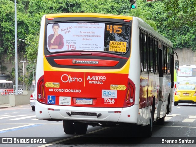 Auto Viação Alpha A48099 na cidade de Rio de Janeiro, Rio de Janeiro, Brasil, por Brenno Santos. Número da foto: #13128404.