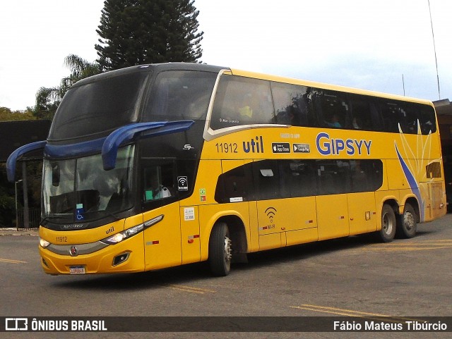 UTIL - União Transporte Interestadual de Luxo 11912 na cidade de Três Corações, Minas Gerais, Brasil, por Fábio Mateus Tibúrcio. Número da foto: #13130092.