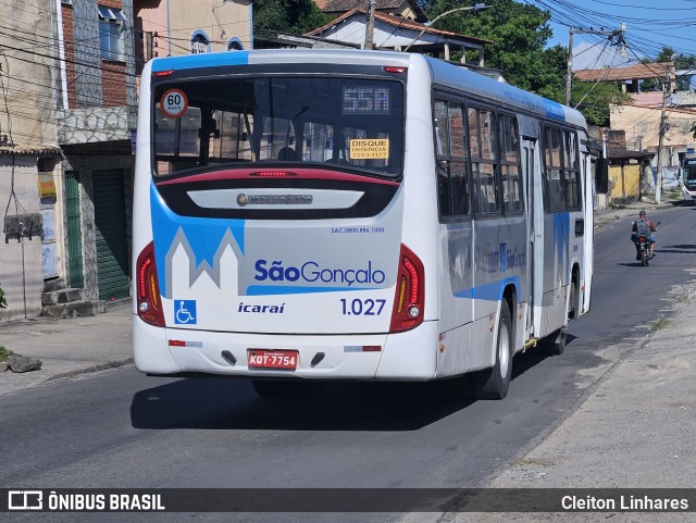 Icaraí Auto Transportes 1.027 na cidade de São Gonçalo, Rio de Janeiro, Brasil, por Cleiton Linhares. Número da foto: #13128465.
