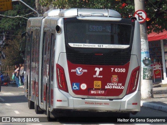 Viação Gatusa Transportes Urbanos 7 6350 na cidade de São Paulo, São Paulo, Brasil, por Heitor de Sena Sapaterro. Número da foto: #13130472.