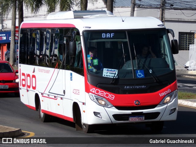 Viação Santana Iapó 40209 na cidade de Ponta Grossa, Paraná, Brasil, por Gabriel Guachineski. Número da foto: #13130497.