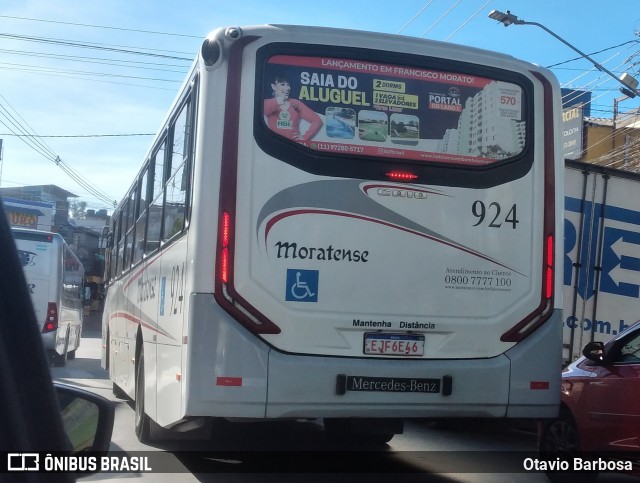 Auto Ônibus Moratense 924 na cidade de Francisco Morato, São Paulo, Brasil, por Otavio Barbosa. Número da foto: #13131467.