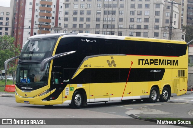 Viação Nova Itapemirim 40916 na cidade de Curitiba, Paraná, Brasil, por Matheus Souza. Número da foto: #13132351.