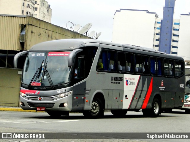 BR Mobilidade Baixada Santista 9602 na cidade de Santos, São Paulo, Brasil, por Raphael Malacarne. Número da foto: #13130852.