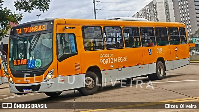 Companhia Carris Porto-Alegrense 0119 na cidade de Porto Alegre, Rio Grande do Sul, Brasil, por Elizeu Oliveira. Número da foto: #13132148.