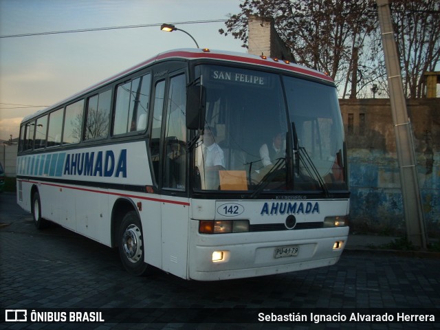 Buses Ahumada 142 na cidade de Estación Central, Santiago, Metropolitana de Santiago, Chile, por Sebastián Ignacio Alvarado Herrera. Número da foto: #13132328.