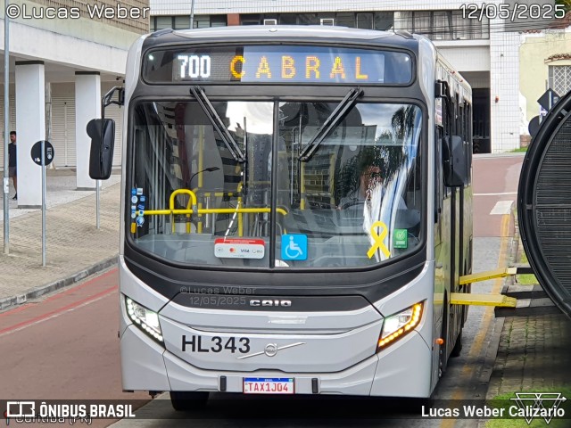 Auto Viação Redentor HL343 na cidade de Curitiba, Paraná, Brasil, por Lucas Weber Calizario. Número da foto: #13131289.