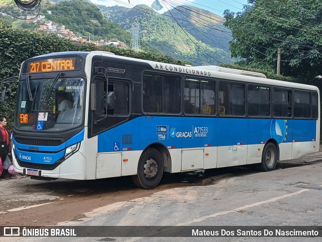 Viação Nossa Senhora das Graças A71533 na cidade de Rio de Janeiro, Rio de Janeiro, Brasil, por Mateus Dos Santos Do Nascimento. Número da foto: #13131170.
