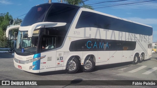Auto Viação Catarinense 3701 na cidade de Balneário Camboriú, Santa Catarina, Brasil, por Fábio Paixão. Número da foto: #13130966.