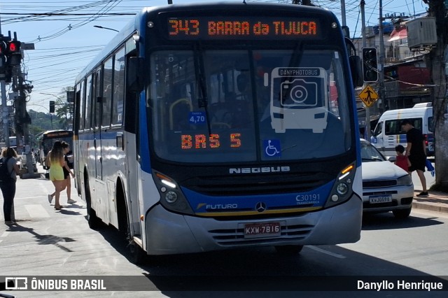 Transportes Futuro C30191 na cidade de Rio de Janeiro, Rio de Janeiro, Brasil, por Danyllo Henrique. Número da foto: #13131440.