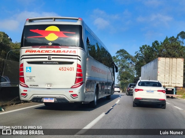 Viação Piracicabana 452401 na cidade de Cotia, São Paulo, Brasil, por Luis Nunez. Número da foto: #13132059.