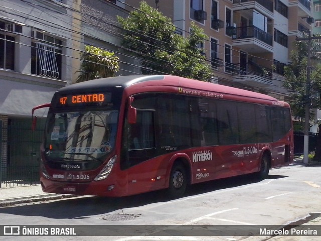 Viação Araçatuba 1.5.006 na cidade de Niterói, Rio de Janeiro, Brasil, por Marcelo Pereira. Número da foto: #13133087.