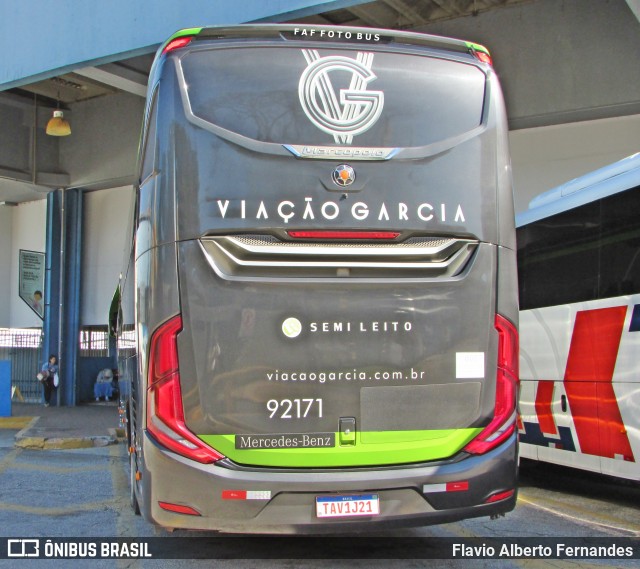 Viação Garcia 92171 na cidade de Sorocaba, São Paulo, Brasil, por Flavio Alberto Fernandes. Número da foto: #13133390.