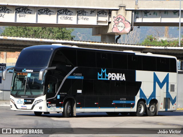 Empresa de Ônibus Nossa Senhora da Penha 64080 na cidade de Rio de Janeiro, Rio de Janeiro, Brasil, por João Victor. Número da foto: #13135568.
