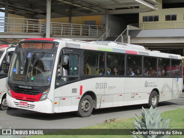 Transportes Barra D13333 na cidade de Rio de Janeiro, Rio de Janeiro, Brasil, por Gabriel Oliveira da Silva. Número da foto: #13135745.