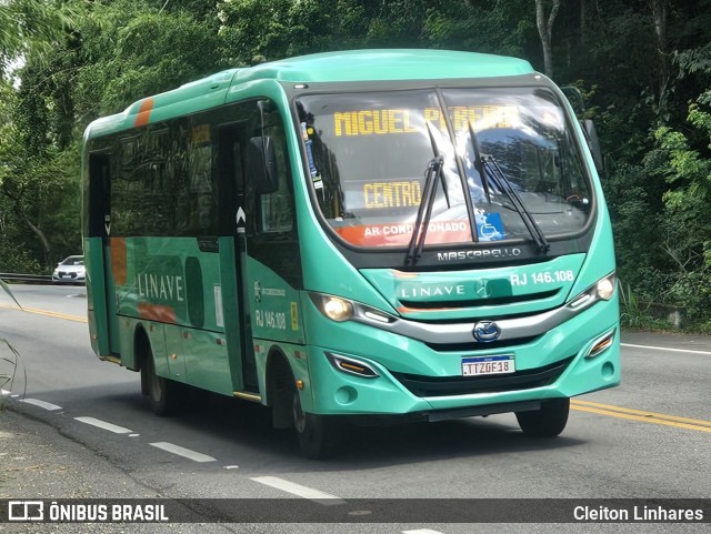 Linave Transportes RJ 146.108 na cidade de Miguel Pereira, Rio de Janeiro, Brasil, por Cleiton Linhares. Número da foto: #13134816.