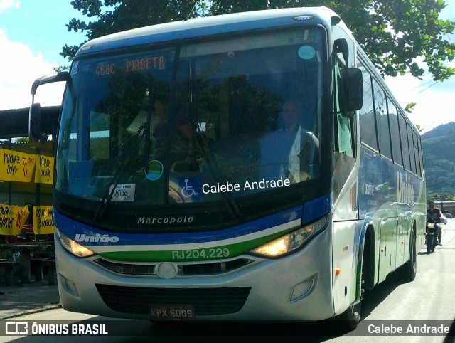 Viação União RJ 204.229 na cidade de Duque de Caxias, Rio de Janeiro, Brasil, por Calebe Andrade. Número da foto: #13135368.