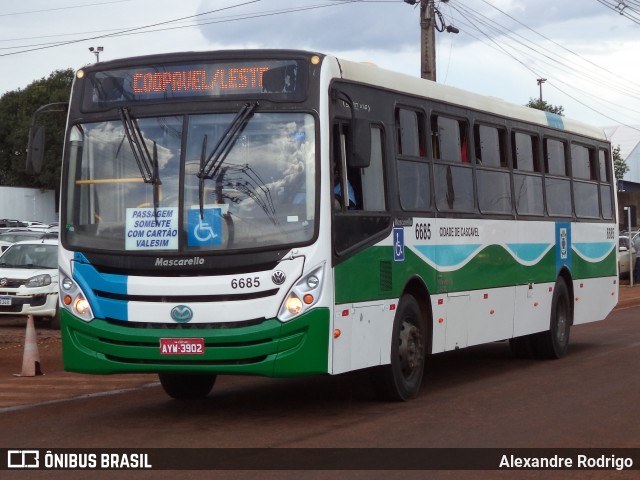 Viação Capital do Oeste 6685 na cidade de Cascavel, Paraná, Brasil, por Alexandre Rodrigo. Número da foto: #13134499.