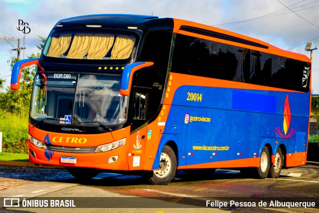 Viação Cetro 20014 na cidade de Camaçari, Bahia, Brasil, por Felipe Pessoa de Albuquerque. Número da foto: #13133955.