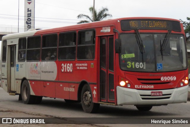 Viação Santa Edwiges 69069 na cidade de Contagem, Minas Gerais, Brasil, por Henrique Simões. Número da foto: #13134886.