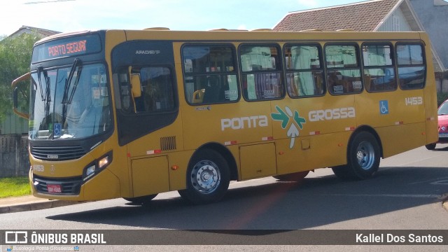 VCG - Viação Campos Gerais 1453 na cidade de Ponta Grossa, Paraná, Brasil, por Kallel Dos Santos. Número da foto: #13135630.