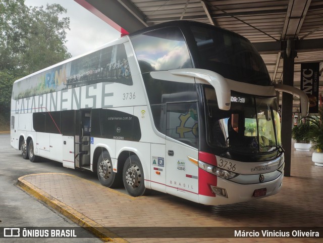 Auto Viação Catarinense 3736 na cidade de Queluz, São Paulo, Brasil, por Márcio Vinicius Oliveira. Número da foto: #13135028.