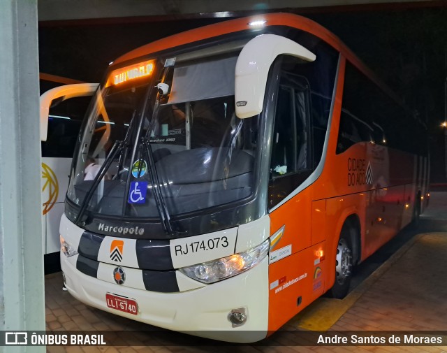 Viação Cidade do Aço RJ 174.073 na cidade de Queluz, São Paulo, Brasil, por Andre Santos de Moraes. Número da foto: #13134937.