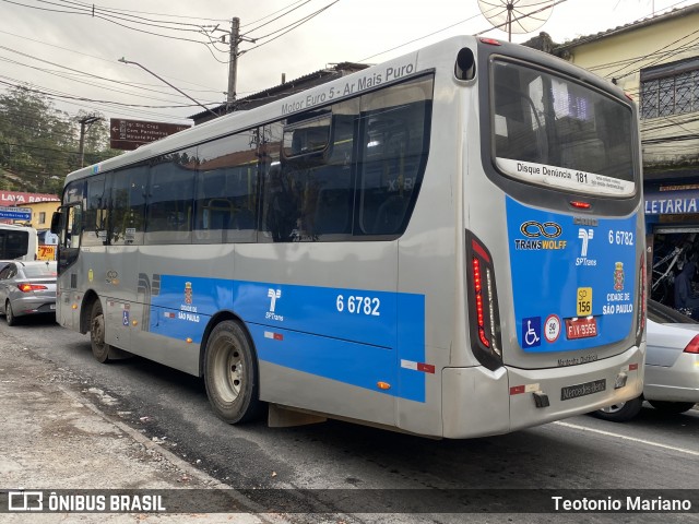 Transwolff Transportes e Turismo 6 6782 na cidade de São Paulo, São Paulo, Brasil, por Teotonio Mariano. Número da foto: #13134001.