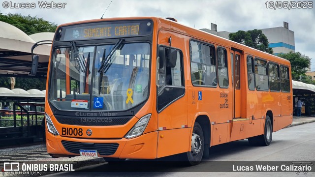 Transporte Coletivo Glória BI008 na cidade de Curitiba, Paraná, Brasil, por Lucas Weber Calizario. Número da foto: #13136058.