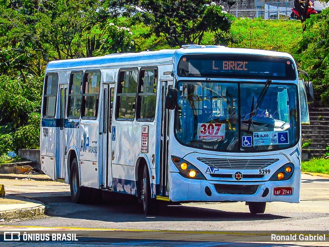 AVP - Auto Viação Paraíso 5299 na cidade de Aracaju, Sergipe, Brasil, por Ronald Gabriel. Número da foto: #13136041.
